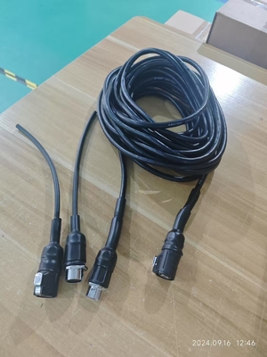 Instalação de arame de elevação de tesoura com conector redondo
